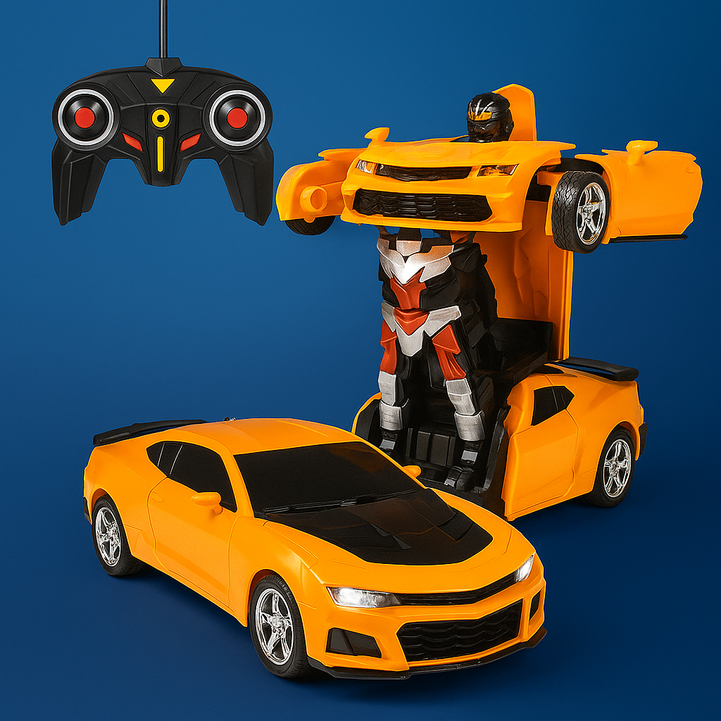 Remote Control Transforming Robot Car with Lights
