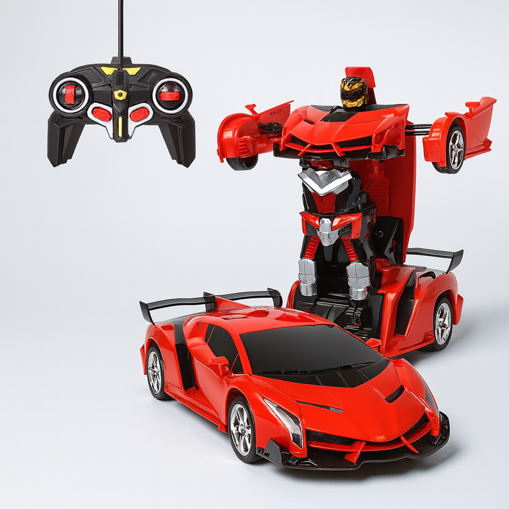 Remote Control Transforming Robot Car with Lights