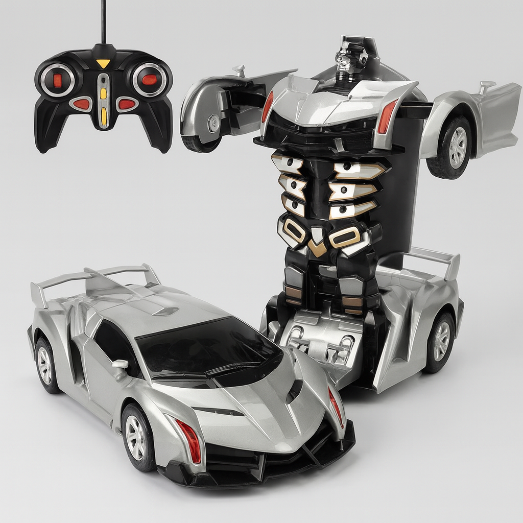 Remote Control Transforming Robot Car with Lights