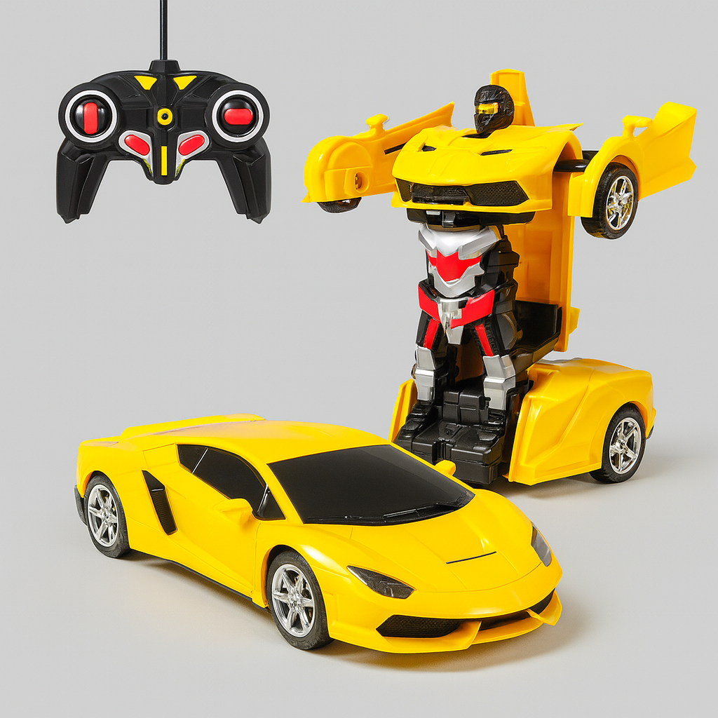 Remote Control Transforming Robot Car with Lights