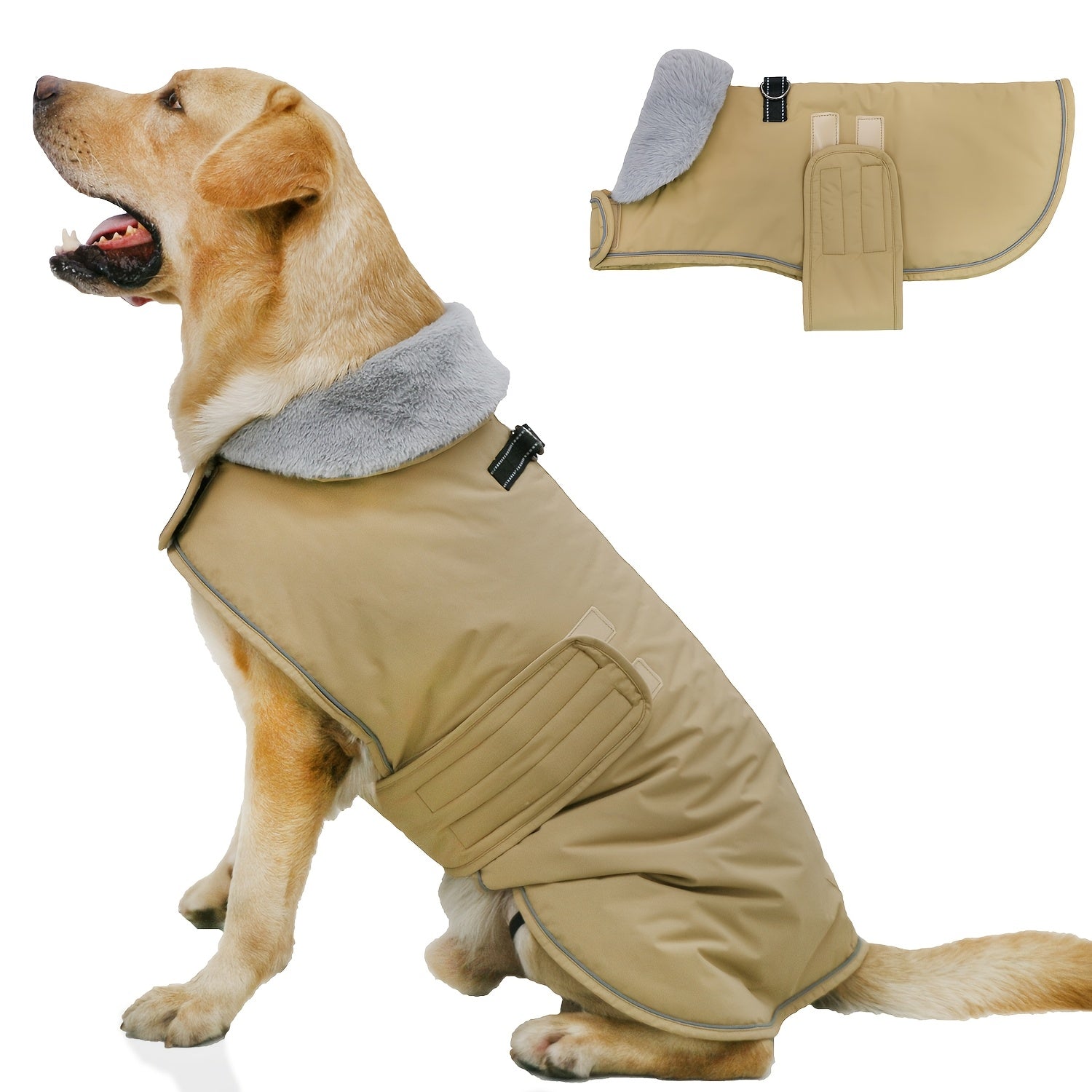 Dog Winter Coat with Fleece Lining