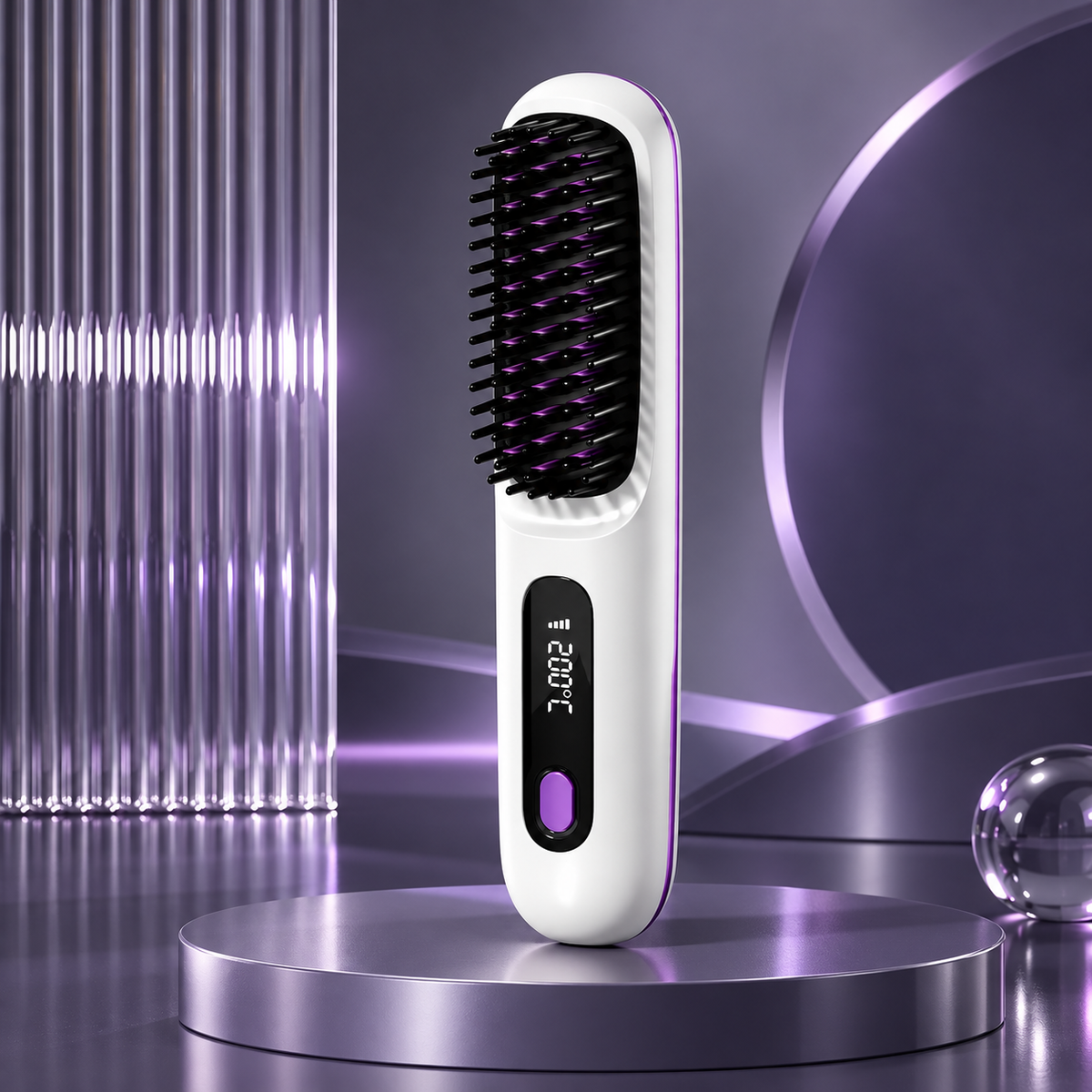 Cordless Hair Straightener USB Rechargeable Ceramic LCD Ionic Travel