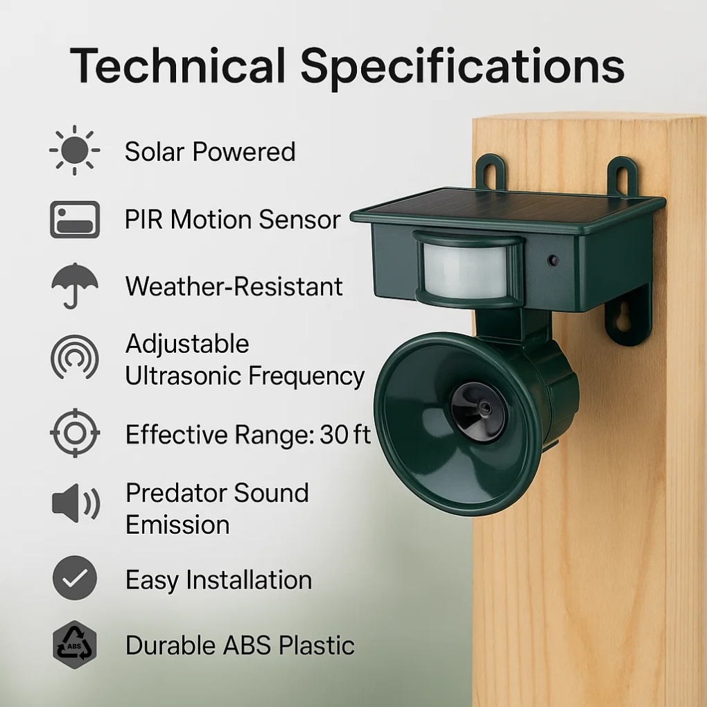 Bird Repeller Motion Sensor Garden Device