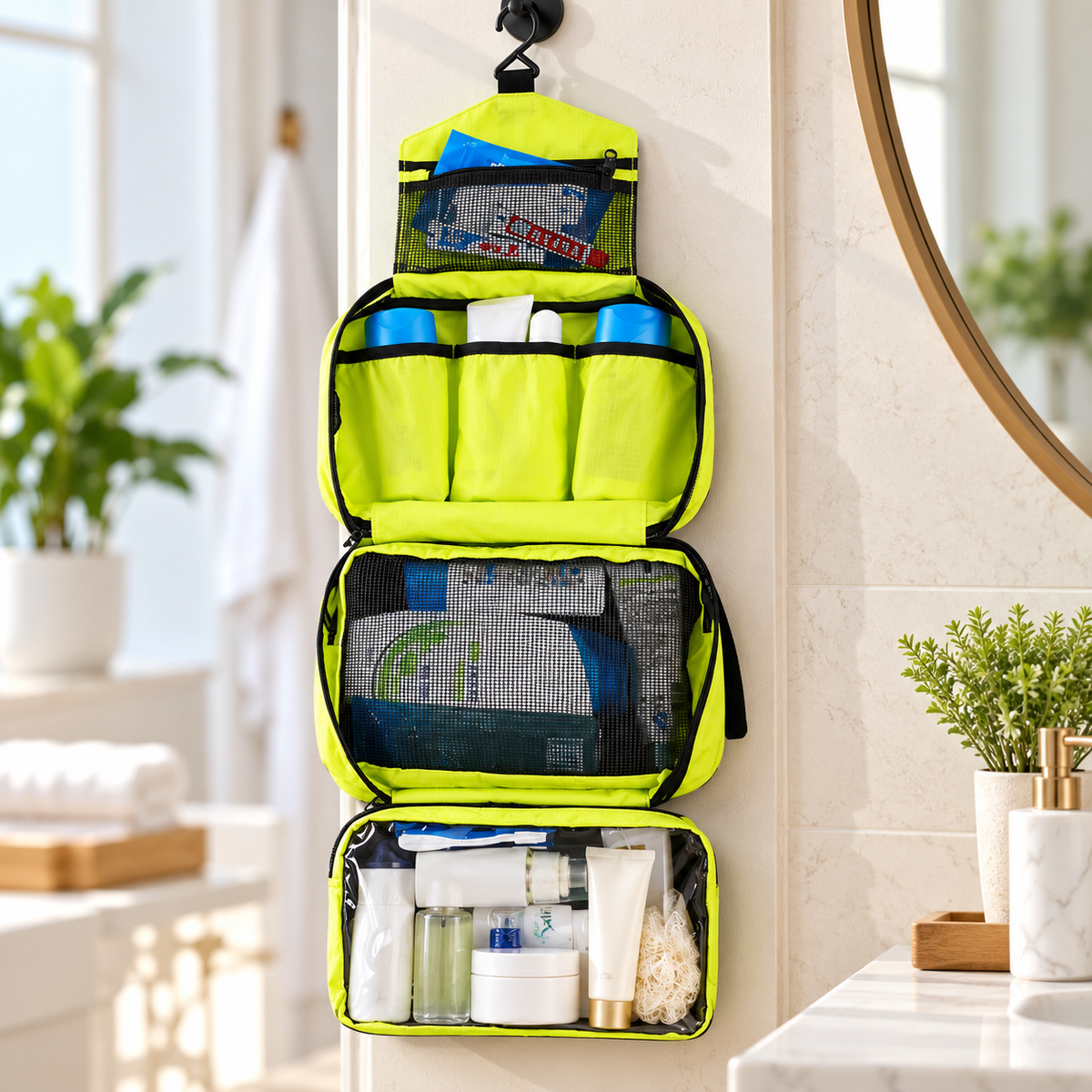 Large Waterproof Toiletry Bag Travel Wash Bag for Men and Women