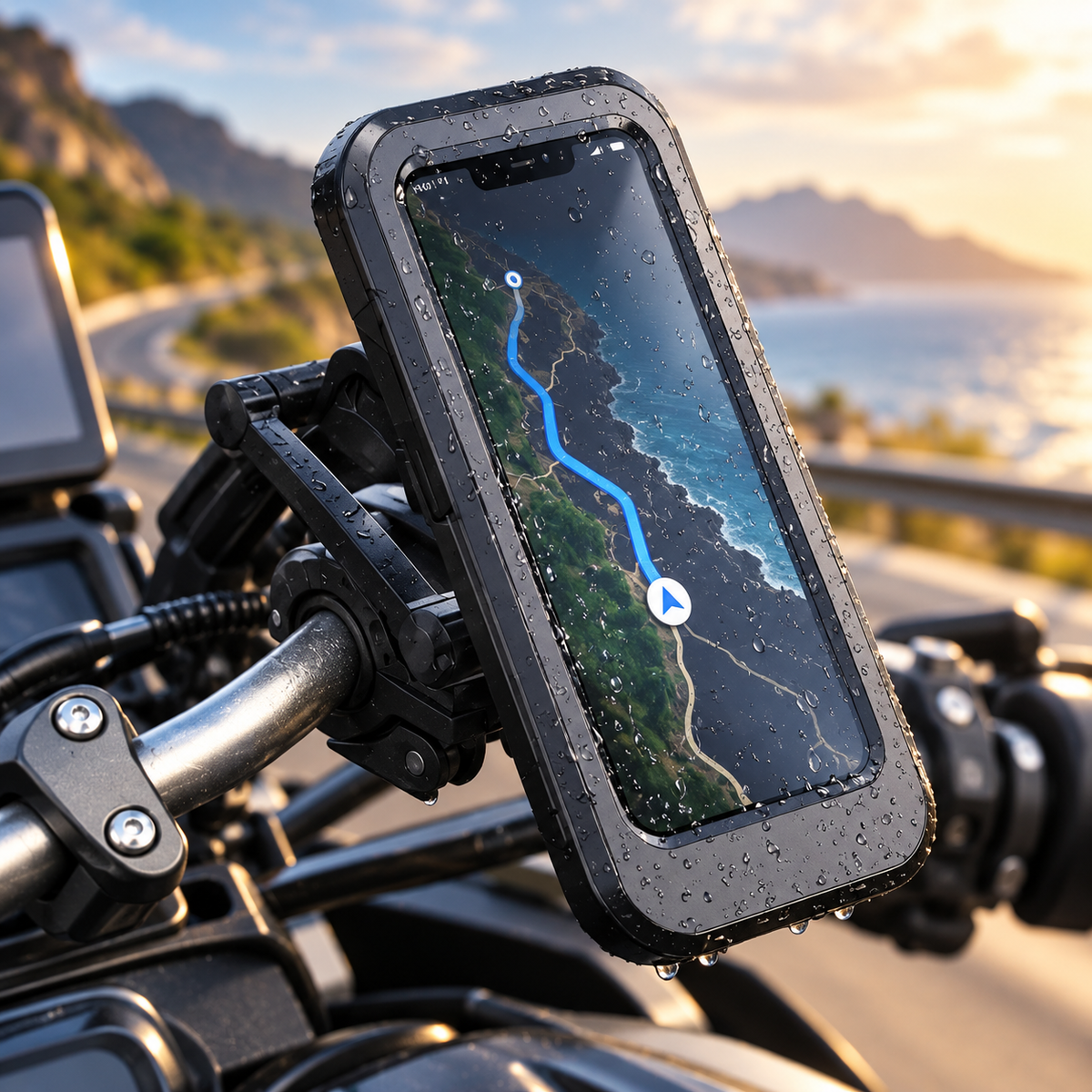 Bike Phone Holder Waterproof Motorcycle Mount 360 Rotation Handlebar