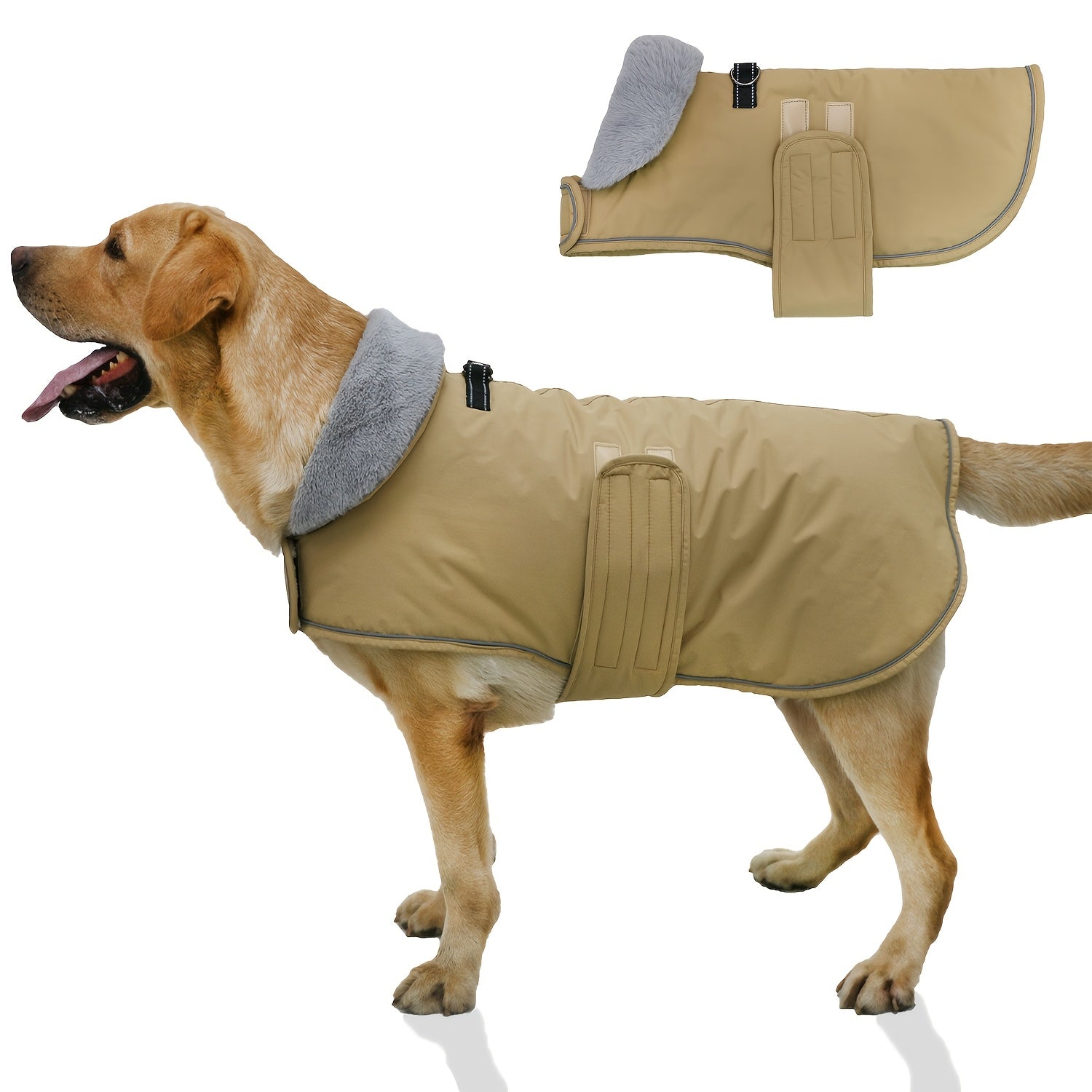Dog Winter Coat with Fleece Lining