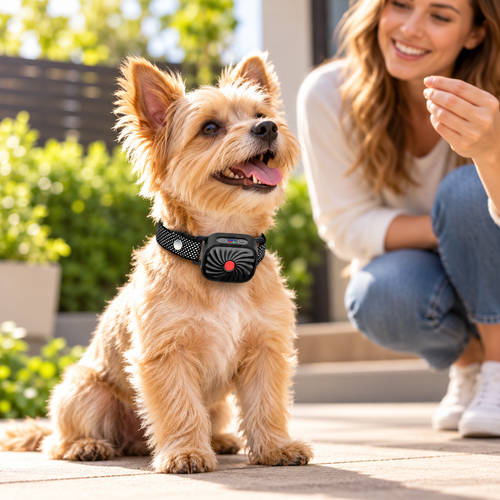 Anti Bark Collar for Small Dogs Sound Vibration Waterproof Adjustable