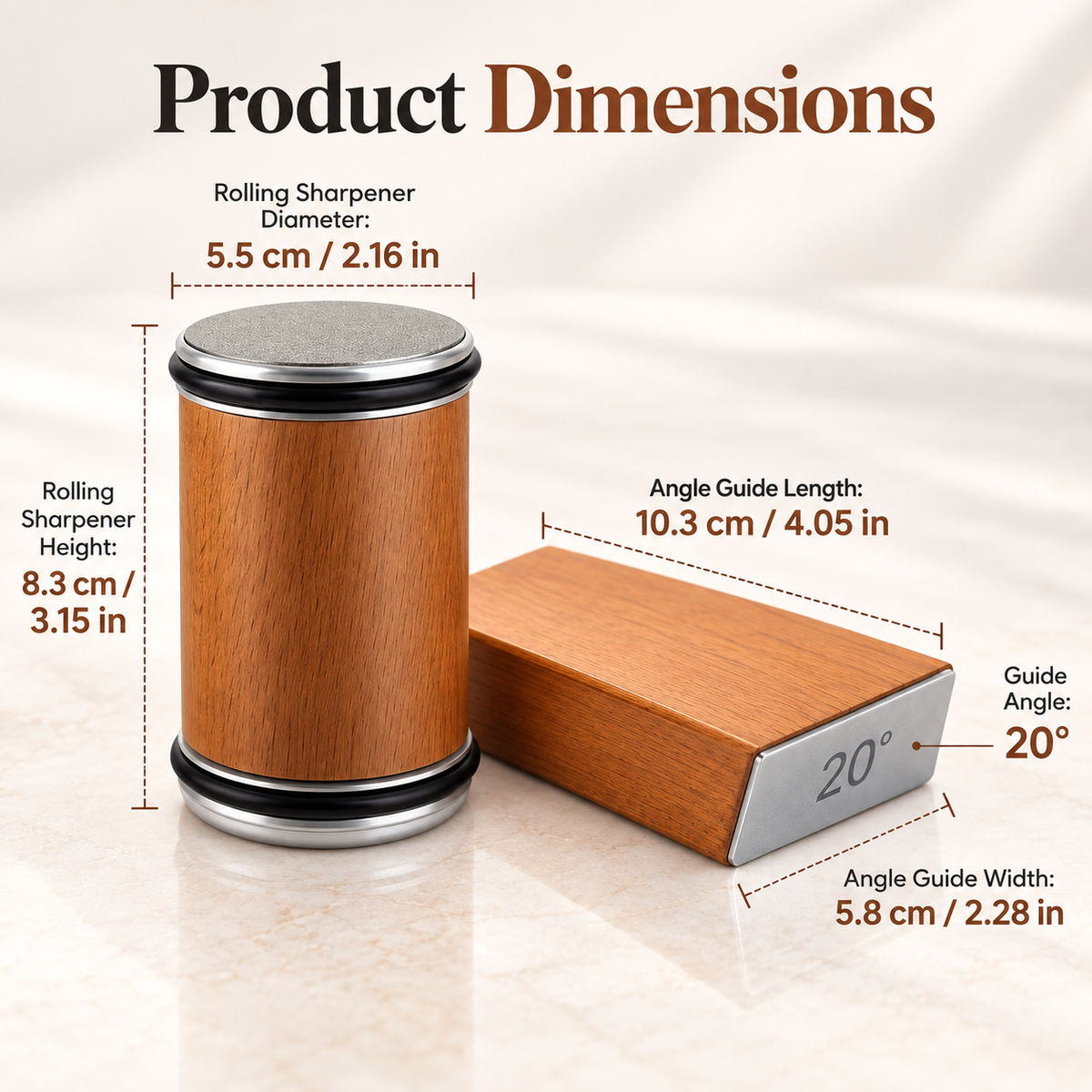 Diamond Sharpening Stone Set Magnetic Holder 15 and 20 Degree Knife