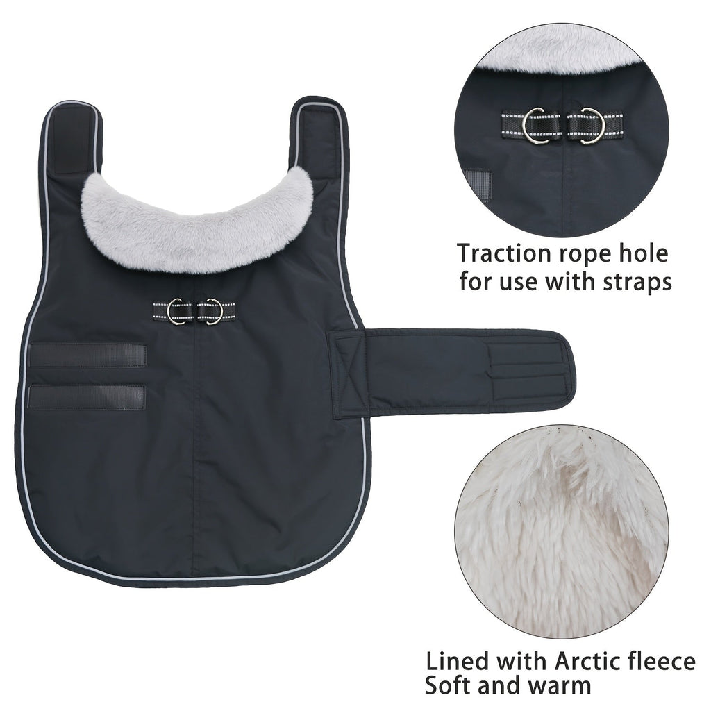 Dog Winter Coat with Fleece Lining