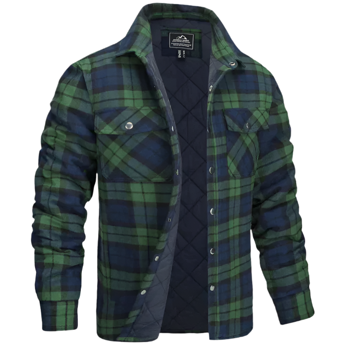 Men’s Plaid Flannel Jacket Shirt