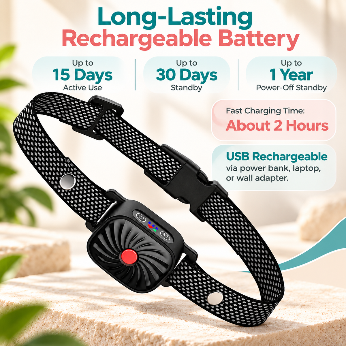 Anti Bark Collar for Small Dogs Sound Vibration Waterproof Adjustable