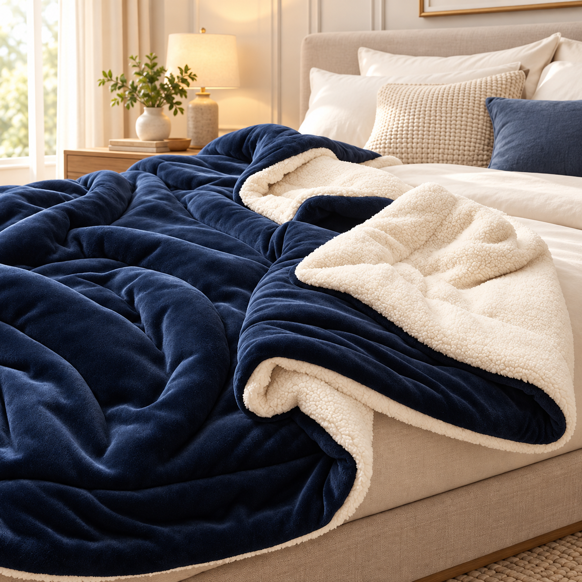 Soft Warm Fleece Blanket Fluffy Cosy Throw for Sofa Bed and Couch