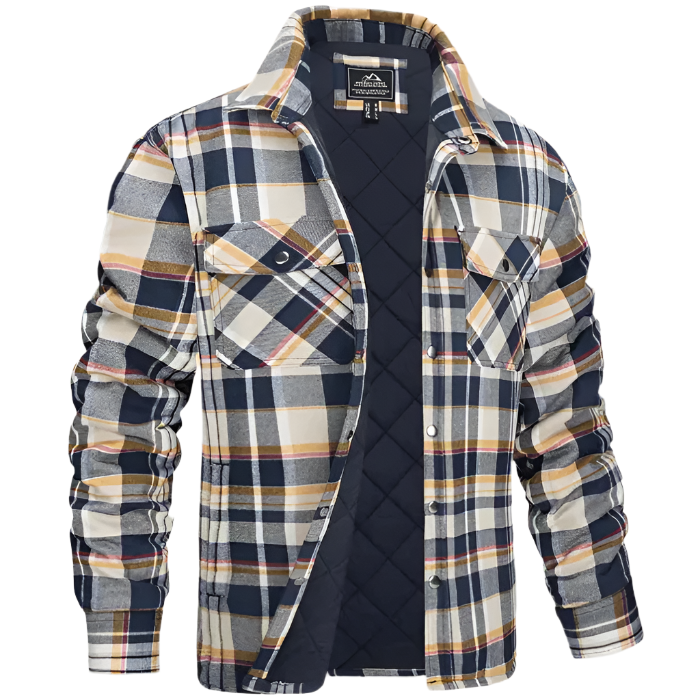 Men’s Plaid Flannel Jacket Shirt