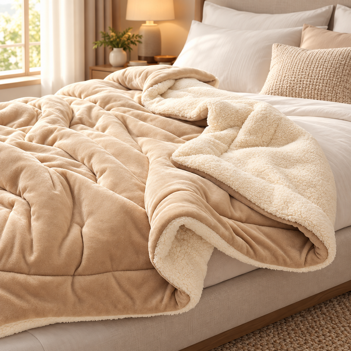 Soft Warm Fleece Blanket Fluffy Cosy Throw for Sofa Bed and Couch