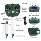 Solar Ultrasonic Animal Repeller with Motion Sensor