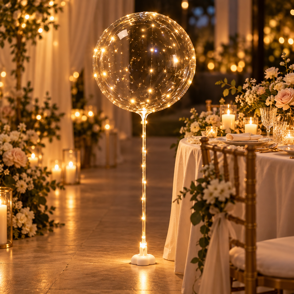Reusable LED Balloon Lights Warm White Party Decoration Glow Lamp