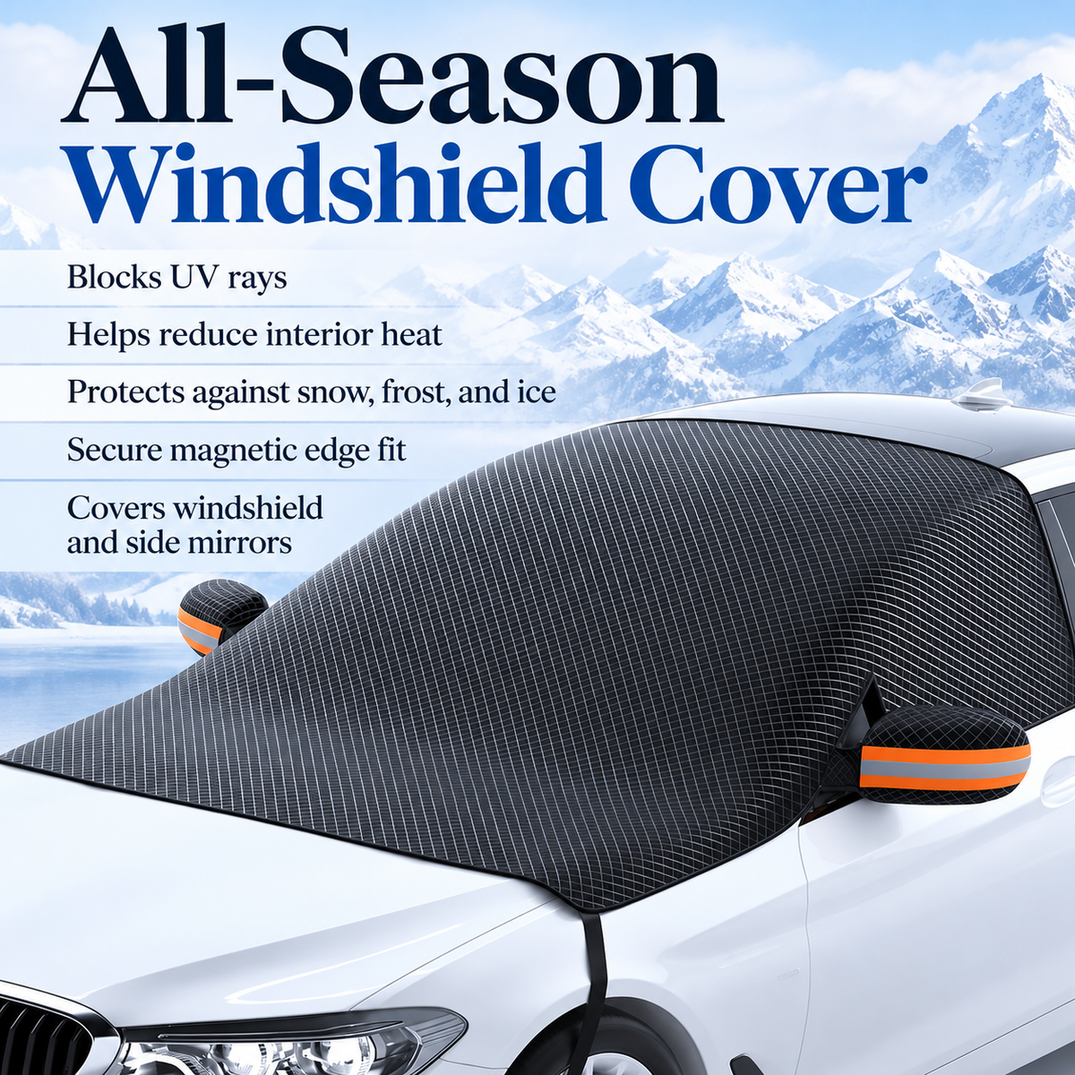 Magnetic Car Windshield Snow Cover Frost Ice Protector Winter Shield
