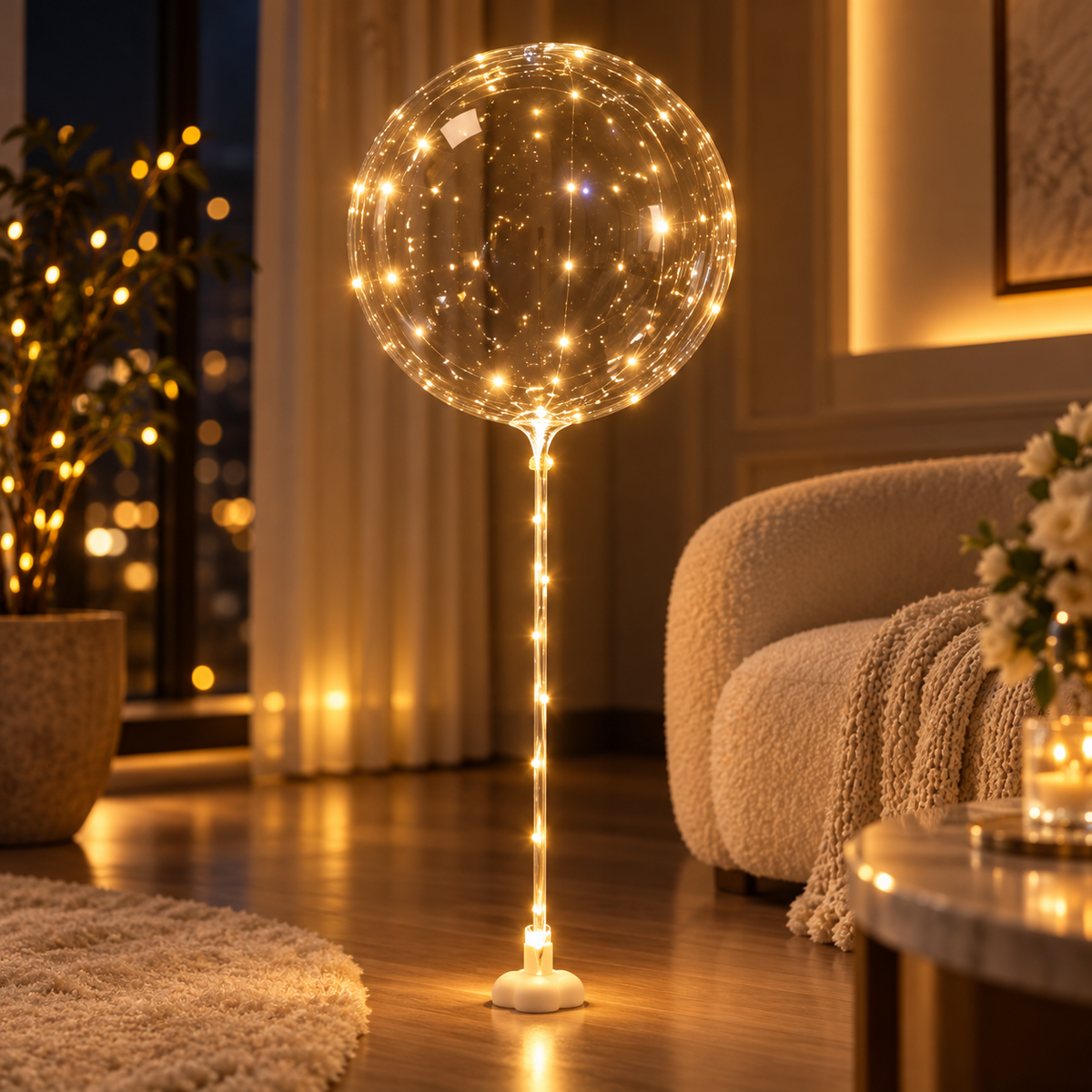 Reusable LED Balloon Lights Warm White Party Decoration Glow Lamp