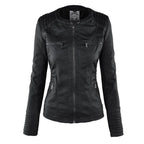 Women’s Hooded Faux Leather Jacket