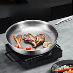Stainless Steel Frying Pan with Honeycomb Surface