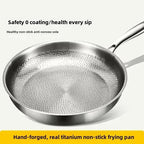 Stainless Steel Frying Pan with Honeycomb Surface