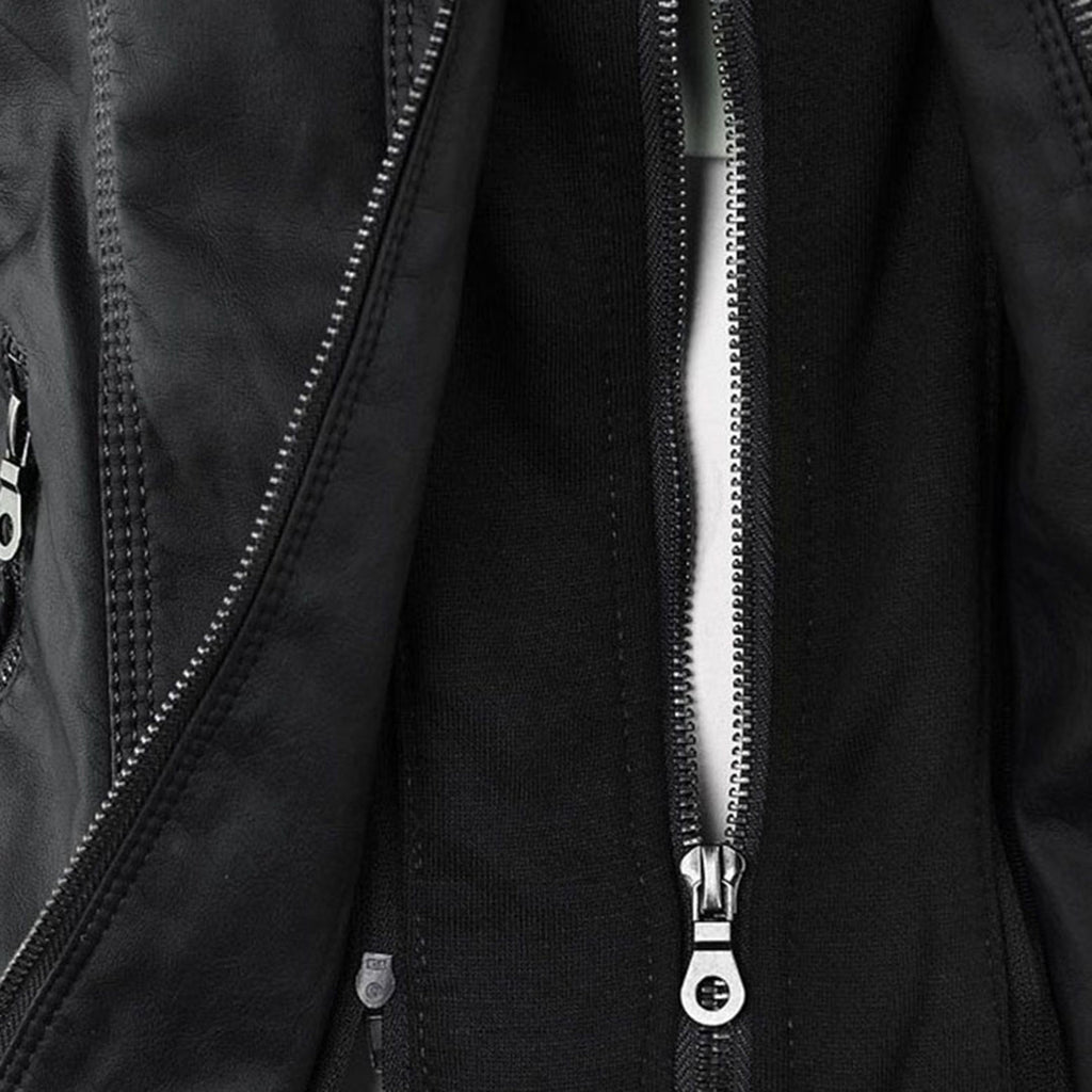 Women’s Hooded Faux Leather Jacket