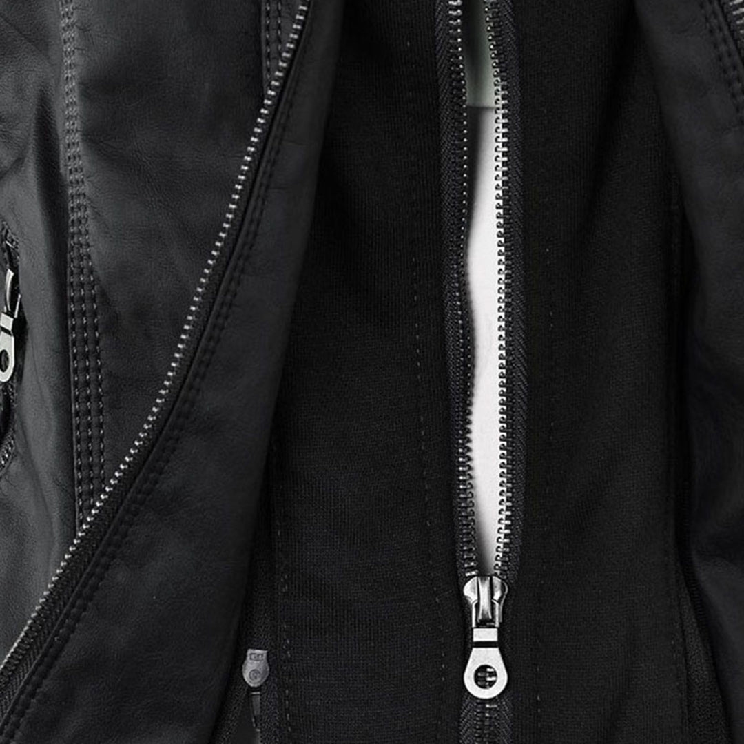 Women’s Hooded Faux Leather Jacket