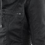 Women’s Hooded Faux Leather Jacket