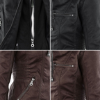 Women’s Hooded Faux Leather Jacket