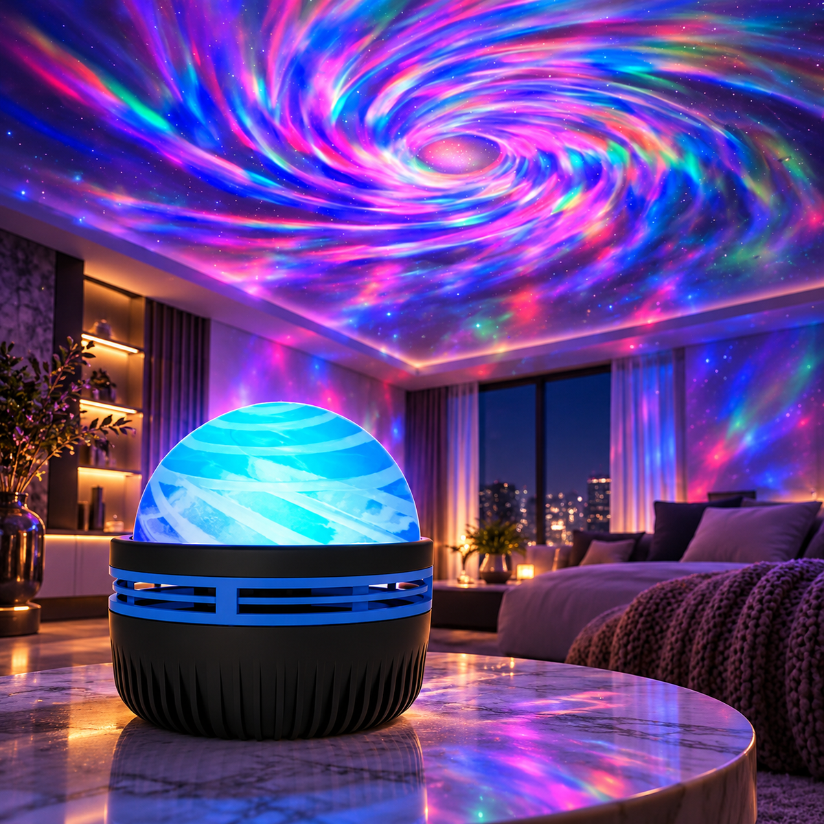 Aurora Night Light Projector with Remote Galaxy Star Ocean Wave Lamp