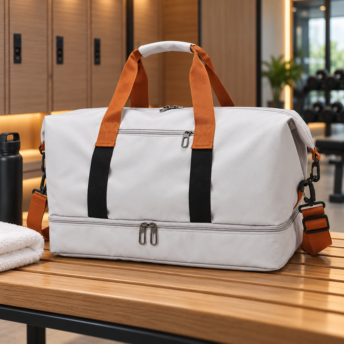 Womens Gym Duffel Bag with Shoe Compartment Wet Dry Travel Weekender