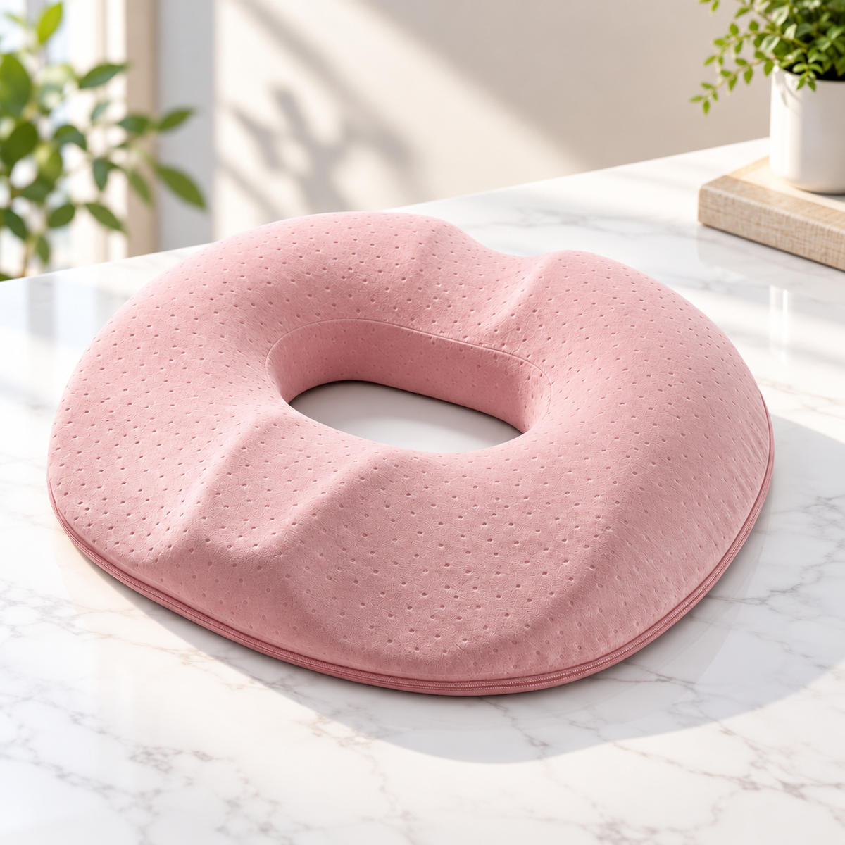 Memory Foam Donut Seat Cushion for Tailbone Comfort Office and Car
