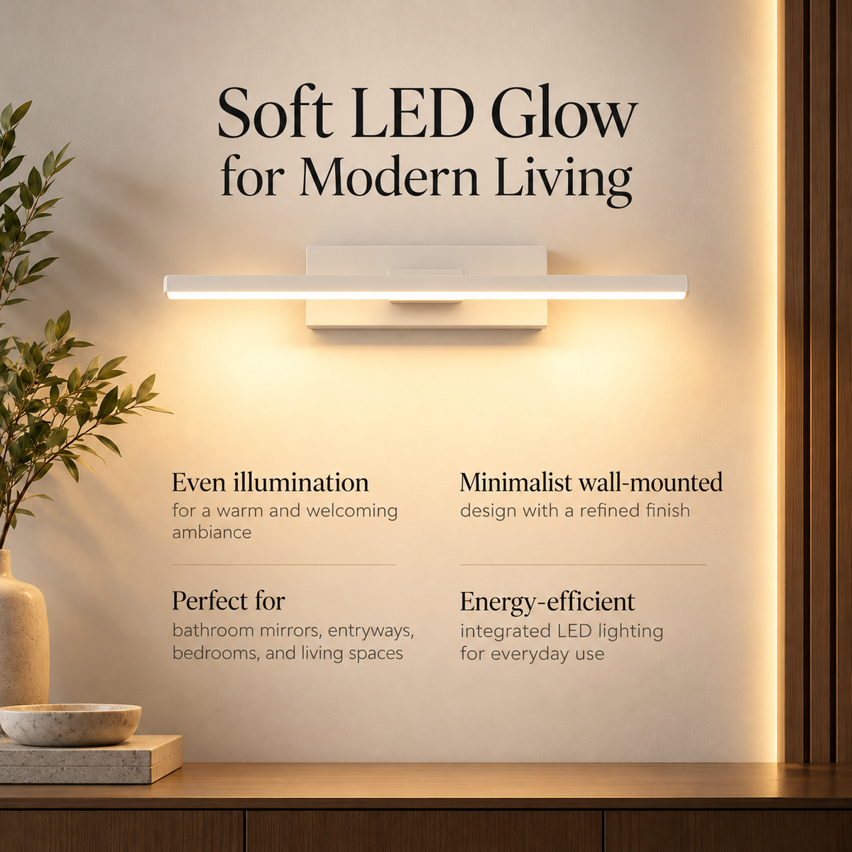 Rotating Linear LED Wall Sconce 330 Degree Modern Bedside Wall Light