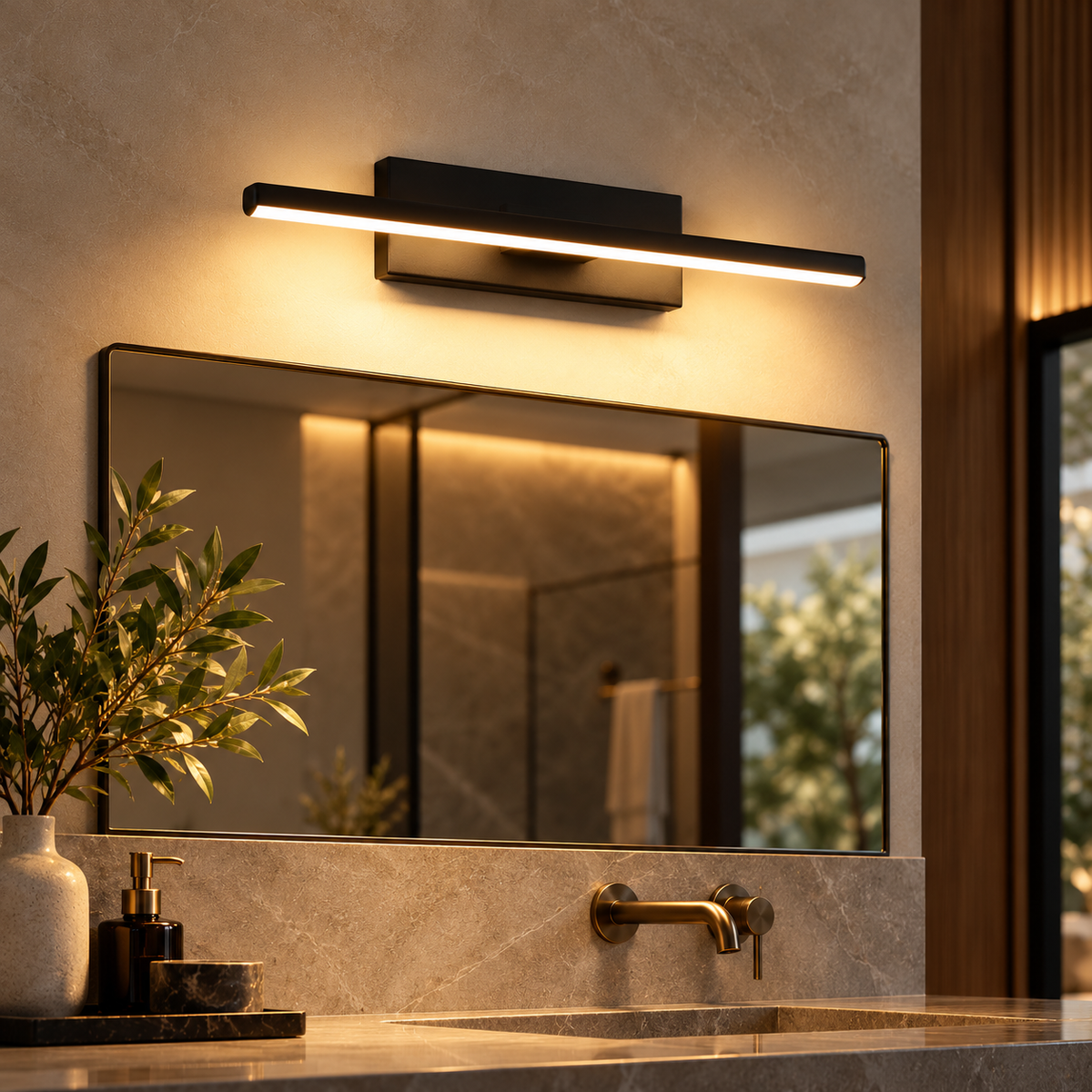 Rotating Linear LED Wall Sconce 330 Degree Modern Bedside Wall Light