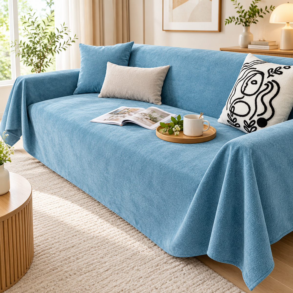 Water Repellent Sofa Throw Cover Pet Proof Couch Protector Blanket