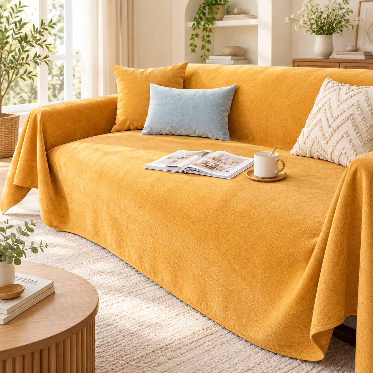 Water Repellent Sofa Throw Cover Pet Proof Couch Protector Blanket