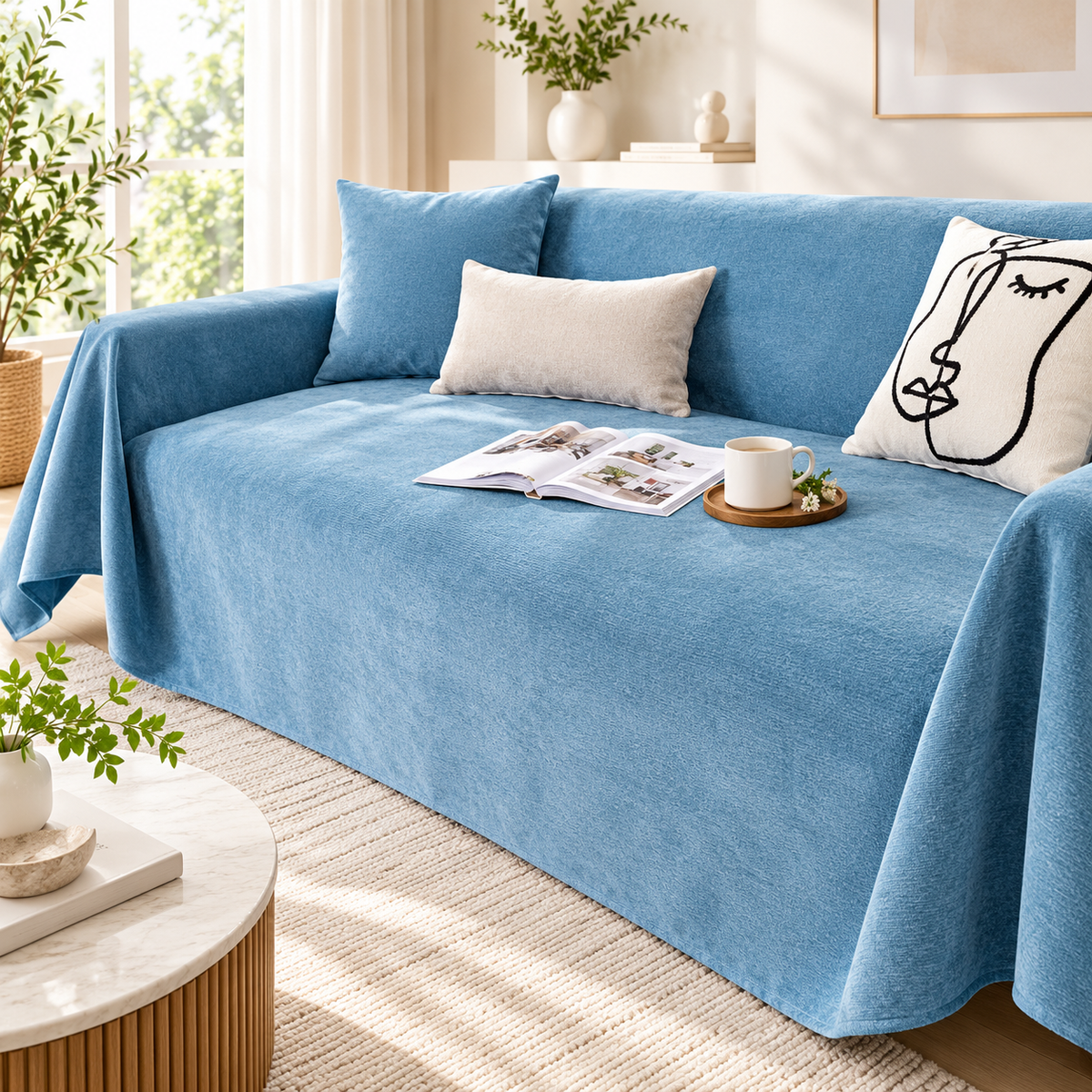 Water Repellent Sofa Throw Cover Pet Proof Couch Protector Blanket