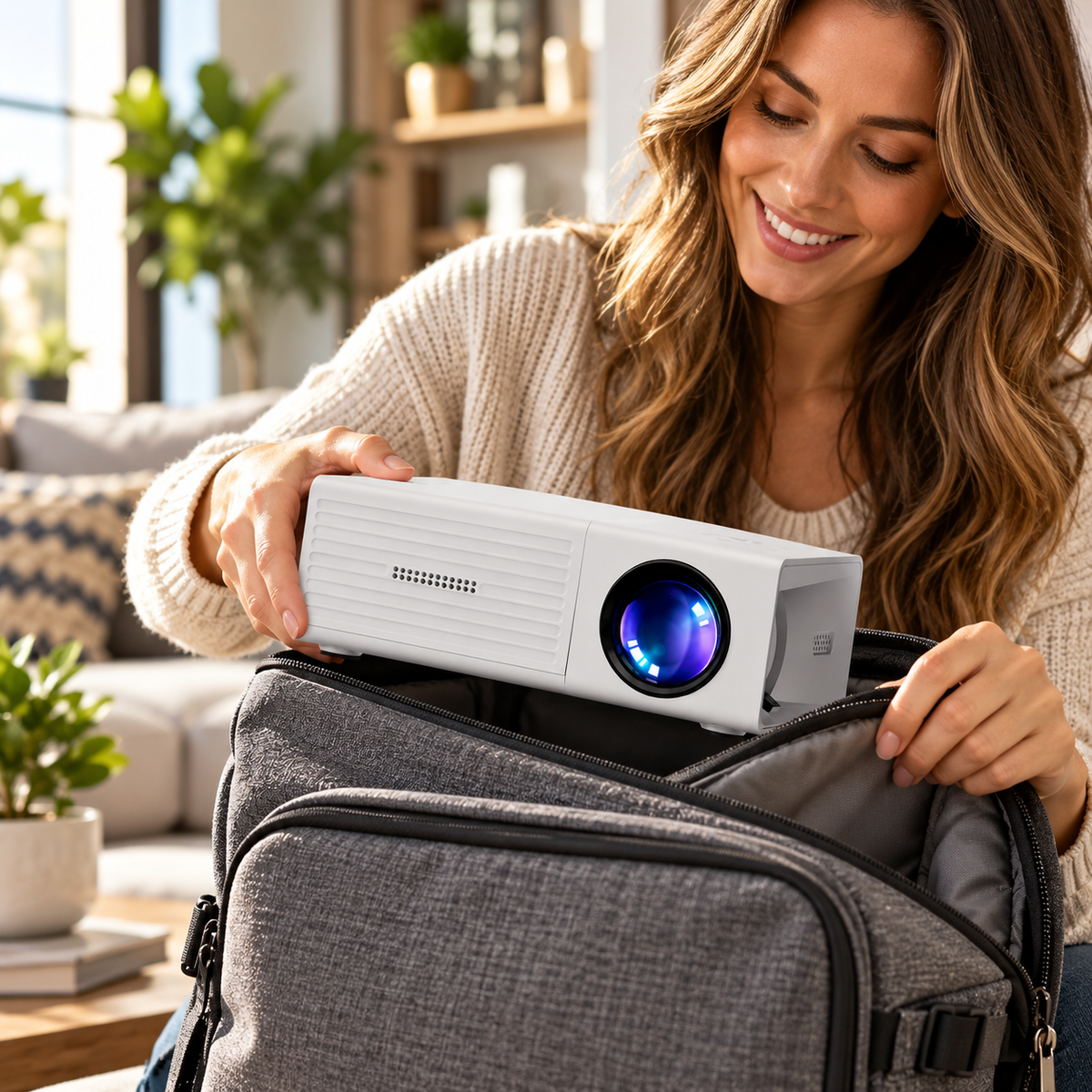 Mini Projector Portable LED Home Theater Movie Projector HDMI USB