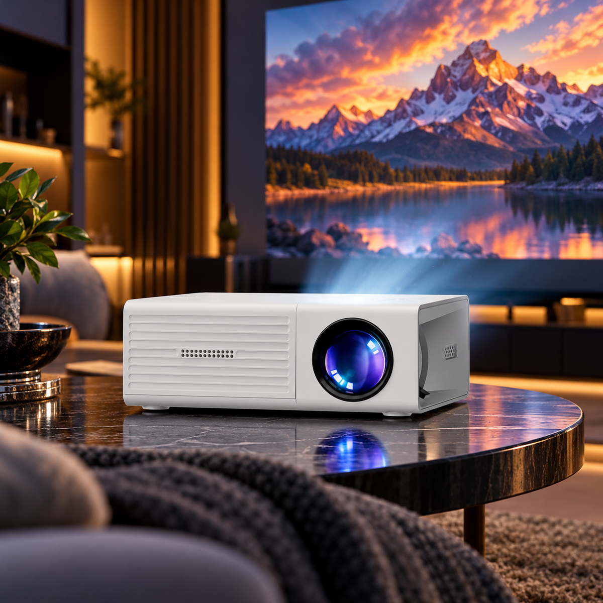 Mini Projector Portable LED Home Theater Movie Projector HDMI USB
