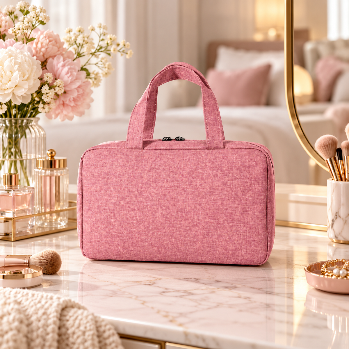 Hanging Toiletry Bag Travel Organizer with Hook Clear Compartments