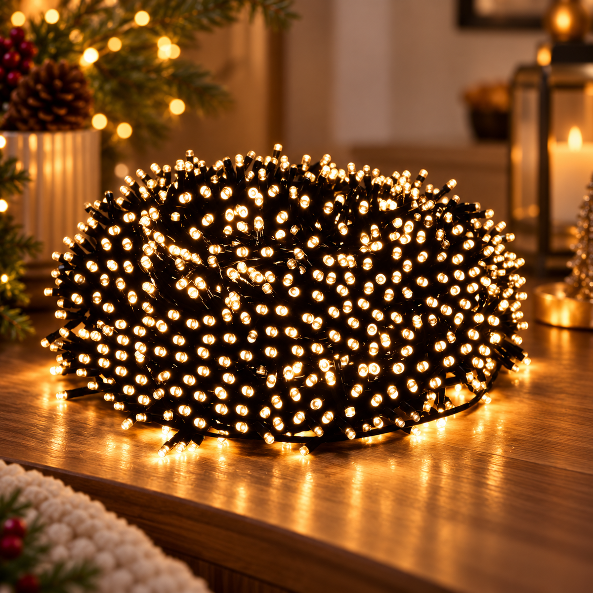 LED String Lights Outdoor 24V Waterproof IP65 8 Modes Christmas Lights