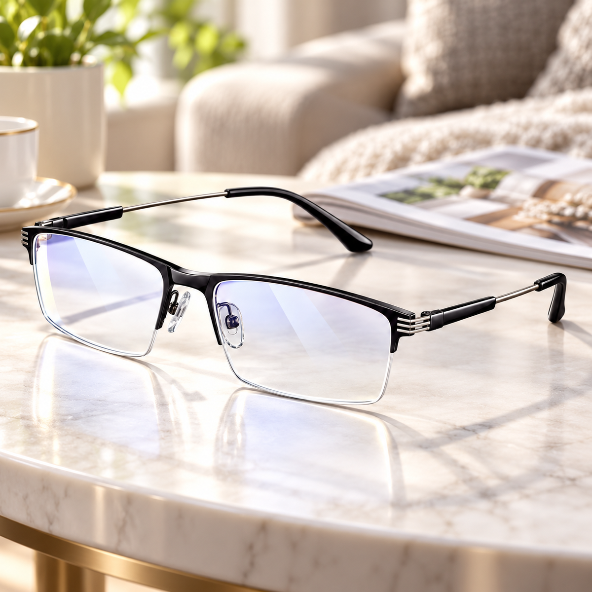 Progressive Reading Glasses Auto Focus Blue Light Filter Multifocus