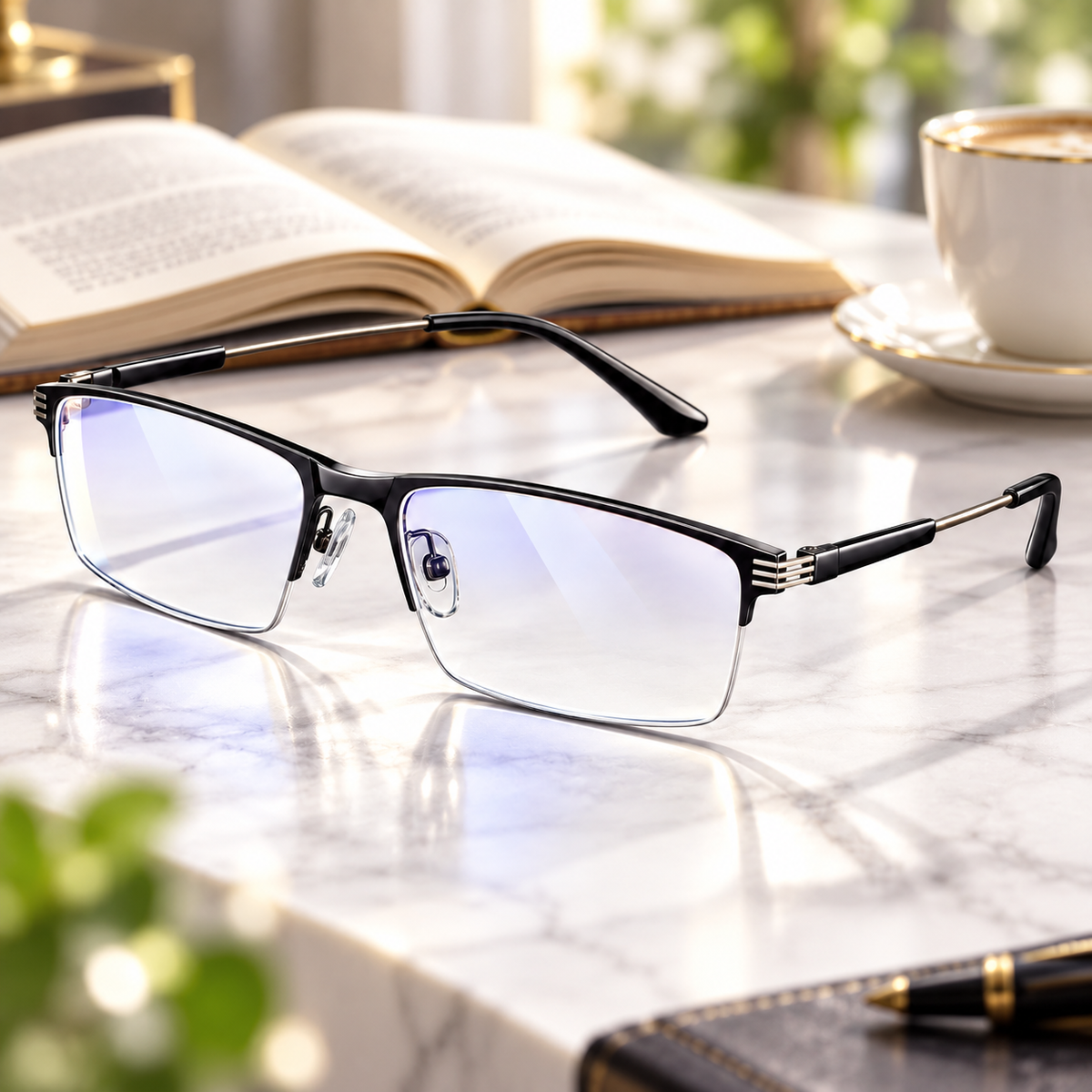 Progressive Reading Glasses Auto Focus Blue Light Filter Multifocus