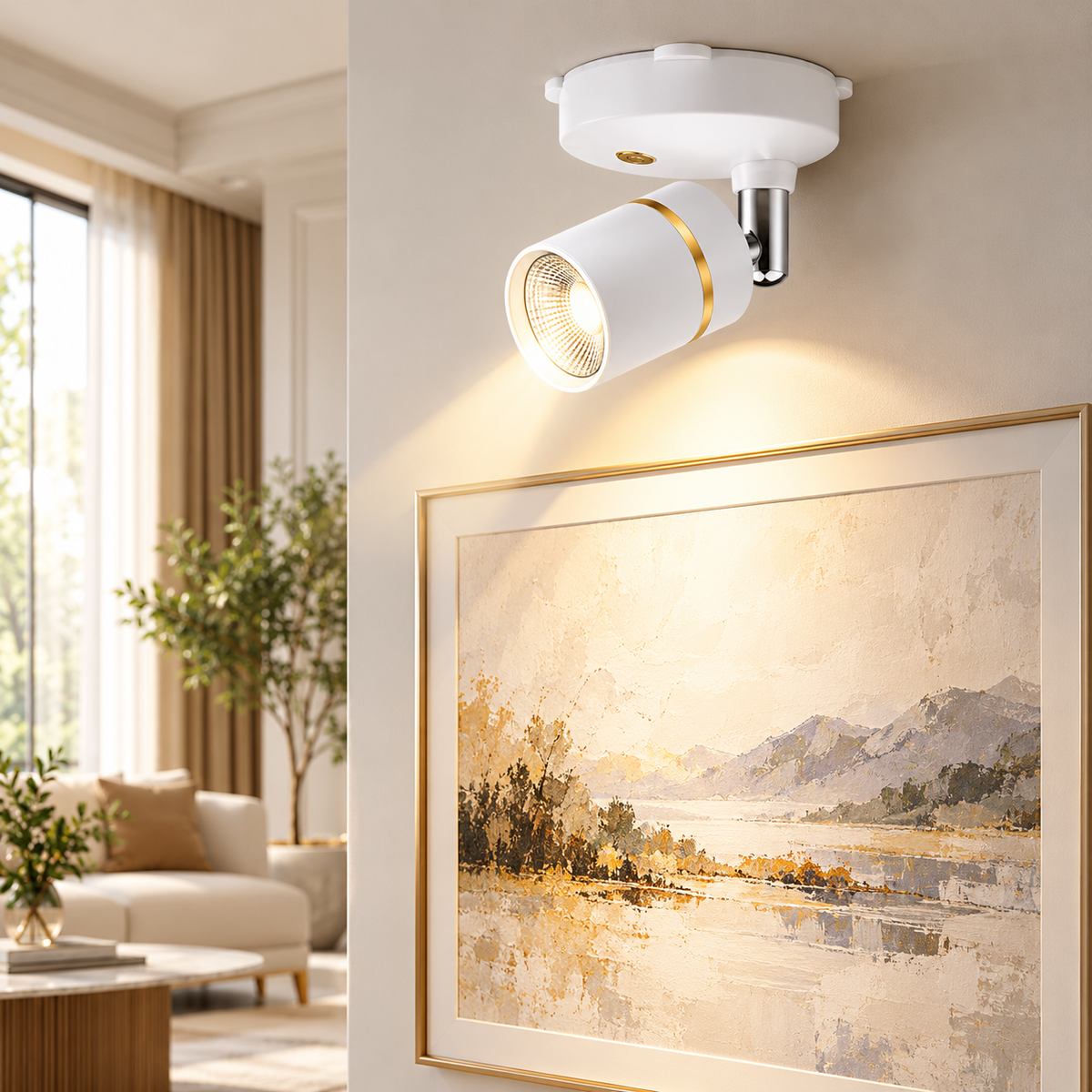 Cordless LED Spotlight Rechargeable Battery Accent Wall Light Indoor