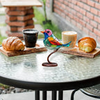 Stained Glass Bird Table Lamp with LED Decorative Light