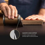 Rolling Knife Sharpener with Magnetic Angle Guide