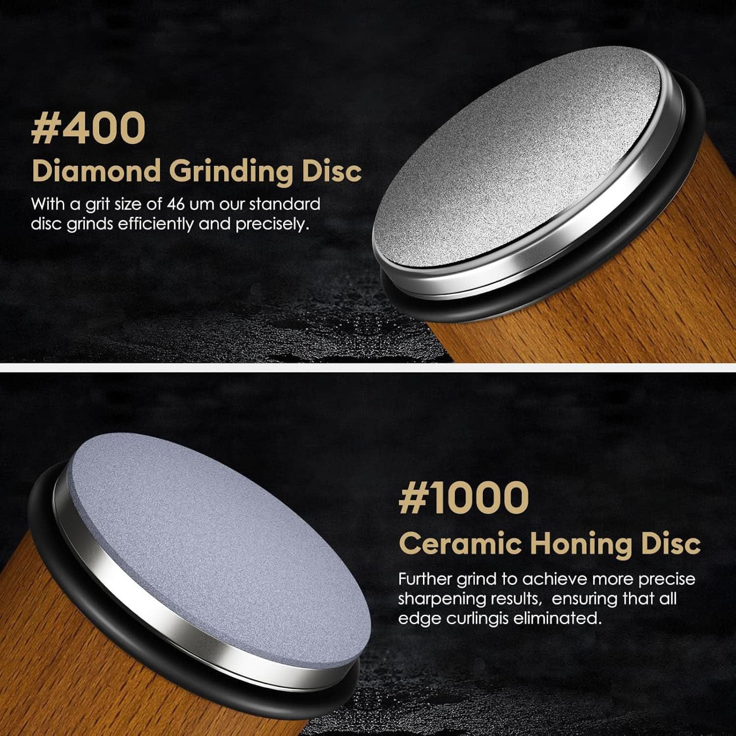Rolling Knife Sharpener with Magnetic Angle Guide