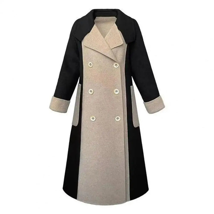 Women's Two-Toned Coat with Belt
