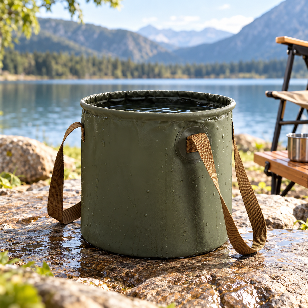 Portable Camping Ground Chair Foldable Stadium Seat with Backrest