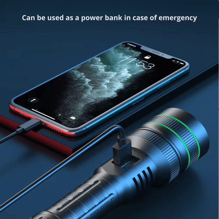 Rechargeable LED Torch with Zoom Function